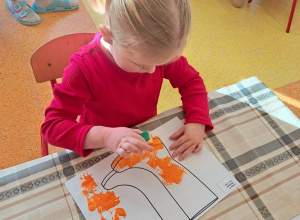 Praca plastyczna "Kalosze" w grupie Biedronki